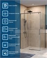 Душевой уголок BelBagno SOFT_CLOSE-1-AH-1-120/80-C-GM SOFT_CLOSE-1-AH-1-120/80-C-GM