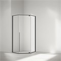 PLANE-P-1-90-C-GM Душевой уголок, отделка Оружейная сталь PLANE-P-1-90-C-GM
