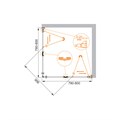 Душевой уголок CEZARES ELENA-W-AS-2-80-C-Cr ELENA-W-AS-2-80-C-Cr