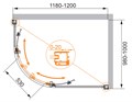 Душевой уголок CEZARES ANIMA-W-RH-2-120/100-C-Cr-R ANIMA-W-RH-2-120/100-C-Cr-R