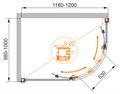 ANIMA-W-RH-2-120/100-C-Cr-L Душевой уголок ANIMA-W-RH-2-120/100-C-Cr-L