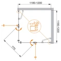 ELENA-W-A-22-120-C-Cr Душевой уголок ELENA-W-A-22-120-C-Cr
