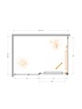 LUX-AH-FS-11-140/100-C-CR Душевой уголок LUX-AH-FS-11-140/100-C-CR