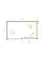 LUX-AH-FS-11-140/80-C-CR Душевой уголок LUX-AH-FS-11-140/80-C-CR