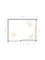 LUX-AH-FS-11-130/100-C-CR Душевой уголок LUX-AH-FS-11-130/100-C-CR