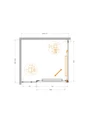 LUX-AH-FS-11-110/100-C-CR Душевой уголок LUX-AH-FS-11-110/100-C-CR