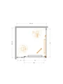 LUX-A-FS-11-100-C-GM Душевой уголок LUX-A-FS-11-100-C-GM