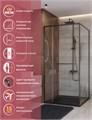 Душевой уголок CEZARES LUX-AH-FS-11-100/80-C-GM LUX-AH-FS-11-100/80-C-GM