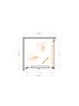 LUX-A-FS-1-80-C-CR Душевой уголок LUX-A-FS-1-80-C-CR
