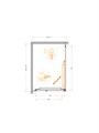 Душевой уголок CEZARES LUX-AH-FS-1-70/100-C-CR LUX-AH-FS-1-70/100-C-CR