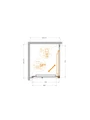 LUX-AH-FS-1-70/80-C-CR Душевой уголок LUX-AH-FS-1-70/80-C-CR