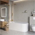 LUCE-VF-11-100/145-C-ORO Душевая шторка на ванну LUCE-VF-11-100/145-C-ORO