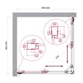 LUCE-A-2-90-P-ORO Душевой уголок LUCE-A-2-90-P-ORO