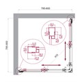 LUCE-A-2-80-C-ORO Душевой уголок LUCE-A-2-80-C-ORO