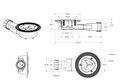 Душевой поддон из искусственного мрамора в комплекте с сифоном BelBagno UNO TRAY-MR-UNO-AH-180/80-35-W-BO TRAY-MR-UNO-AH-180/80-35-W-BO