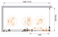 Душевой уголок CEZARES STYLUS-O-M-AH-1-150/80-C-Cr STYLUS-O-M-AH-1-150/80-C-Cr