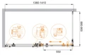 STYLUS-O-M-AH-1-140/90-C-Cr Душевой уголок STYLUS-O-M-AH-1-140/90-C-Cr