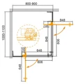 SLIDER-AH-2-80/90-100/110-BR-GM  Душевой уголок SLIDER-AH-2-80/90-100/110-BR-GM