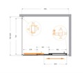 MOLVENO-AHF-31-100/80-C-CR-IV Душевой уголок MOLVENO-AHF-31-100/80-C-CR-IV