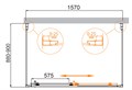 MOLVENO-AH-12-160/90-C-GM-IV Душевой уголок MOLVENO-AH-12-160/90-C-GM-IV