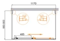 MOLVENO-AH-12-120/90-C-GM-IV Душевой уголок MOLVENO-AH-12-120/90-C-GM-IV