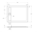 TRAY-BB-DUE-A-100-4-W0 Акриловый поддон без сифона TRAY-BB-DUE-A-100-4-W0