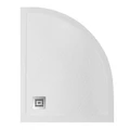 TRAY-MR-UNO-RH-120/80-550-35-W-L-CR Поддон из искусственного мрамора в комплекте с сифоном с декоративной накладкой (хром) TRAY-MR-UNO-RH-120/80-550-35-W-L-CR