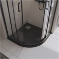 Душевой поддон из искусственного мрамора в комплекте с сифоном BelBagno UNO TRAY-MR-UNO-R-90-550-35-NERO-CR TRAY-MR-UNO-R-90-550-35-NERO-CR