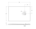 TRAY-MR-UNO-AH-120/80-35-W-CR Поддон из искусственного мрамора в комплекте с сифоном с декоративной накладкой (хром) TRAY-MR-UNO-AH-120/80-35-W-CR