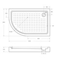 Акриловый поддон CEZARES TRAY-A-RH-120/80-550-15-W-R TRAY-A-RH-120/80-550-15-W-R