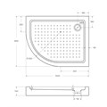 Акриловый поддон CEZARES TRAY-A-RH-100/80-550-15-W-R TRAY-A-RH-100/80-550-15-W-R