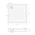 TRAY-A-A-90-15-W0 Акриловый поддон без сифона TRAY-A-A-90-15-W0