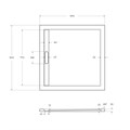 TRAY-AS-A-90-30-NERO Поддон из искусственного мрамора, чёрный матовый TRAY-AS-A-90-30-NERO