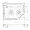 Акриловый поддон BelBagno TRAY-BB-RH-120/80-550-15-W-L TRAY-BB-RH-120/80-550-15-W-L