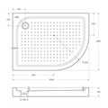 Акриловый поддон BelBagno TRAY-BB-RH-100/80-550-15-W-L TRAY-BB-RH-100/80-550-15-W-L