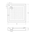TRAY-BB-A-85-15-W Акриловый поддон TRAY-BB-A-85-15-W