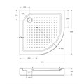 TRAY-BB-R-80-550-15-W Акриловый поддон TRAY-BB-R-80-550-15-W
