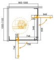 SLIDER-AH-2-90/100-100/110-C-BORO  Душевой уголок SLIDER-AH-2-90/100-100/110-C-BORO