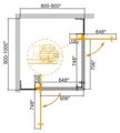 SLIDER-AH-2-80/90-90/100-C-GM  Душевой уголок SLIDER-AH-2-80/90-90/100-C-GM