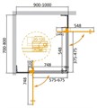 SLIDER-AH-2-70/80-90/100-GRIGIO-GM Душевой уголок SLIDER-AH-2-70/80-90/100-GRIGIO-GM