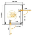 SLIDER-A-2-70/80-C-GM Душевой уголок SLIDER-A-2-70/80-C-GM