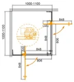 SLIDER-A-2-100/110-GRIGIO-GM Душевой уголок SLIDER-A-2-100/110-GRIGIO-GM