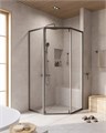 RELAX-304-P-1-100-C-GM Душевой уголок, отделка Оружейная сталь RELAX-304-P-1-100-C-GM