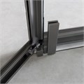 RELAX-304-P-1-100-C-GM Душевой уголок, отделка Оружейная сталь RELAX-304-P-1-100-C-GM