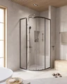 RELAX-304-R-2-90-C-GM Душевой уголок, отделка Оружейная сталь RELAX-304-R-2-90-C-GM