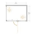LINER-AH-1-120/90-C-Cr-R Душевой уголок LINER-AH-1-120/90-C-Cr-R
