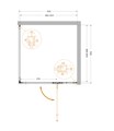 LINER-A-1-90-C-NERO-R Душевой уголок LINER-A-1-90-C-NERO-R