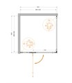 LINER-A-1-90-C-Cr-L Душевой уголок LINER-A-1-90-C-Cr-L