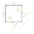 LINER-A-2-100-C-Cr Душевой уголок LINER-A-2-100-C-Cr