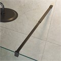 LIBERTA-L-1-70-C-NERO Душевая перегородка с односторонним входом, стекло прозрачное, профиль чёрный, 700x1950 мм LIBERTA-L-1-70-C-NERO